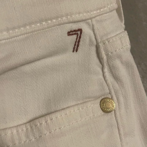 7 For All Mankind white Boot Cut Jeans - Picture 3 of 7